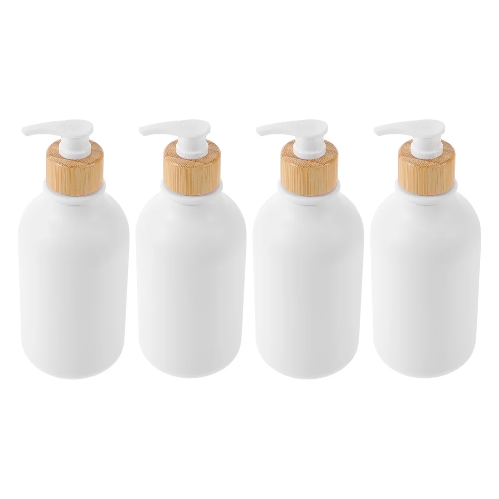 4 Pcs Shampoo Bottle Foaming Pump Syrup Dispenser Anticaida Bottles Empty Hand Soap for Bathroom Water Proof