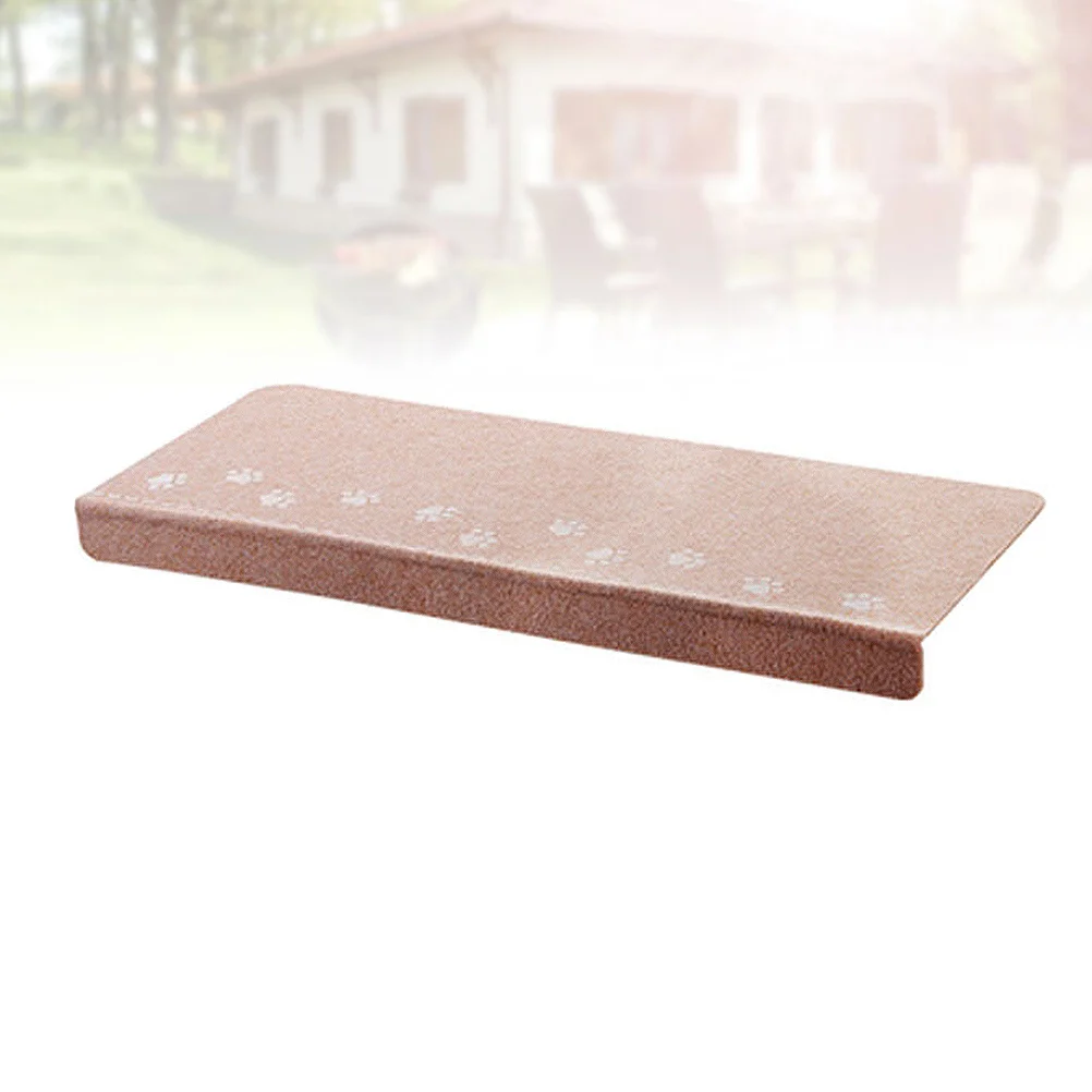 ذاتية اللصق ليلة توهج درج حصيرة مضيئة عدم الانزلاق خطوة السجاد سهلة نظيفة قابلة لإعادة الاستخدام للمنزل البيج مضيئة درج حصيرة #3