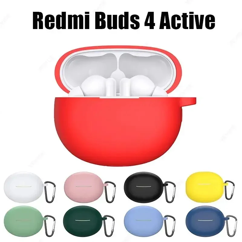 Redmi Buds 4 Active Case Wireless Headset Silicone Cover for Xiaomi Earbuds Buds 4 Active Earphone Cases Cover Charging Boxs