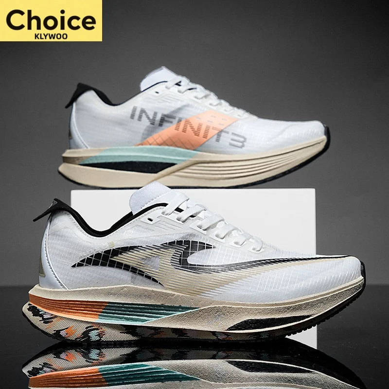 

Running Shoes Carbon Board Speciality Marathon Men Sports Breathable Lightweight Women's Comfortable Athletic Nonskid Sneakers