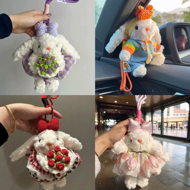 

Ручной цветок висит ухо кролик рюкзак кулон плюшевая игрушка плюшевая машина подвесное украшение милая девушка день рождения сюрприз подарки своими руками