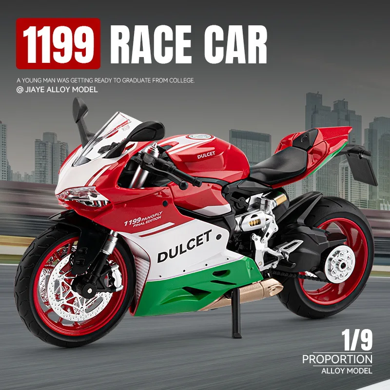

1:9 Big Size 1199 Alloy Racing Motorcycle Model Diecast Motorbike with Sound and Light Top Tier Collection for Bike Fans