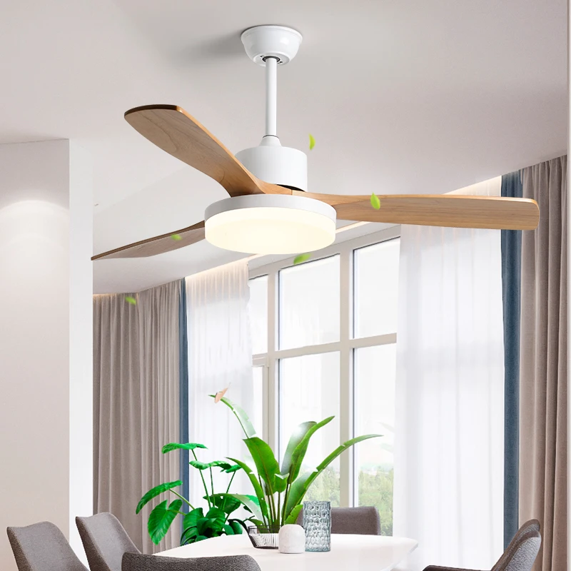 

Simple large wind ceiling fan lamp modern log home fan lamp retro fan