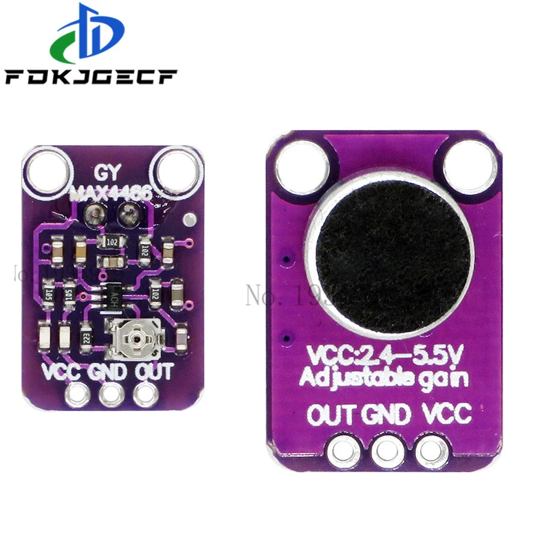 10PCS MAX9814 Microphone AGC Amplifier Board Sound sensor Module Auto Gain Control Attack for Arduino MAX4466 PCB Board