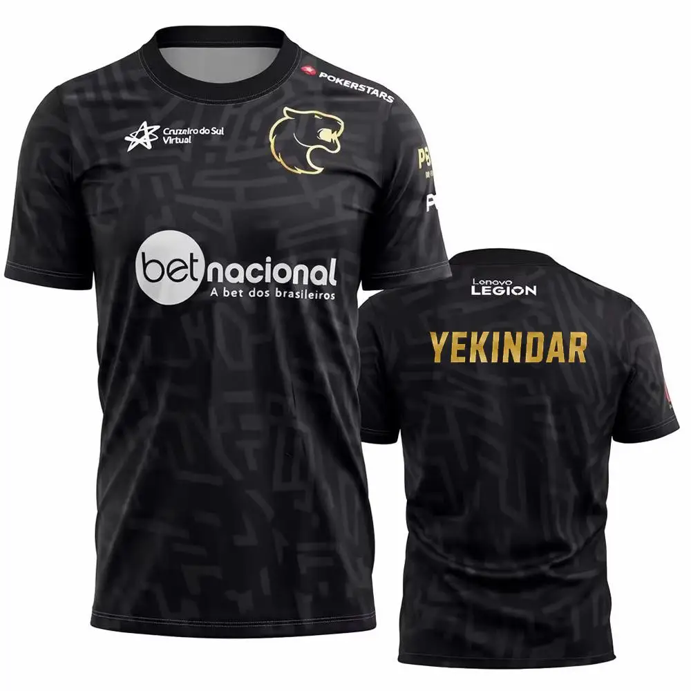 Herren FURIA ESports Team-Trikot CS2 Gaming T-Shirt FalleN Molooy Daily Training Tee Sommer Casual Kurzarm-Top Fan-Geschenk – Detail 8