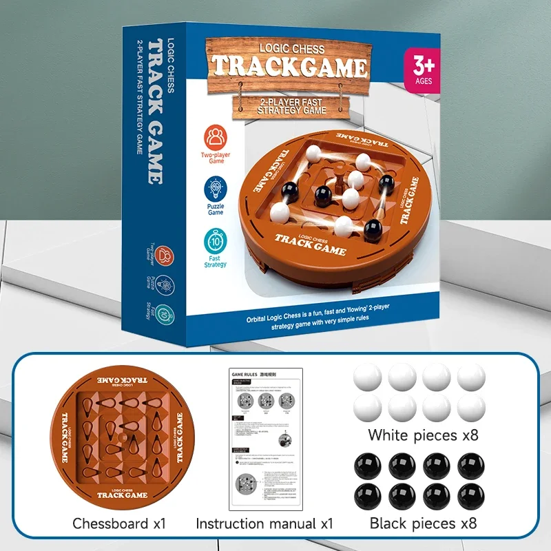 Track Logic Chess Games Pair Battle Black and White Thinking Training Brain Boosting Intelligence Kids Board Game Party Toys