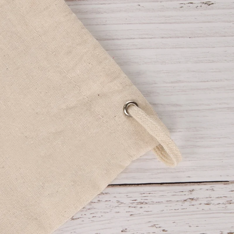 custom.Chuanghua Organic Cotton Muslin Bags Drawstring Bag Custom Silk Screen Printing Jewelry Watch Rings Pie