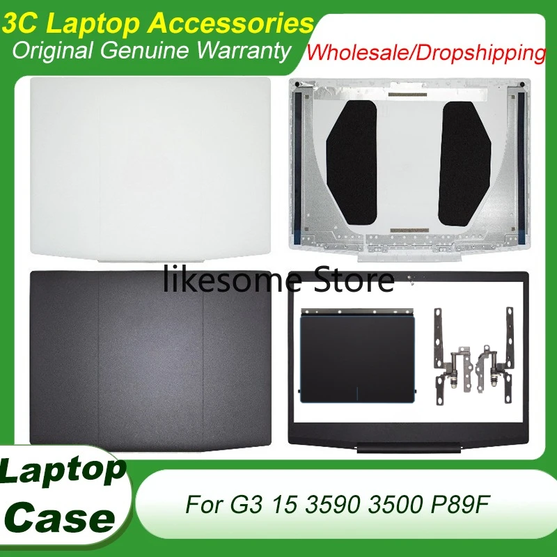 03HKFN New LCD Back Cover For DELL G3 15 3590 3500 P89F Sreen Case Rear Lid Bezel Frame Hinges Laptops Housing Shell Touchpad