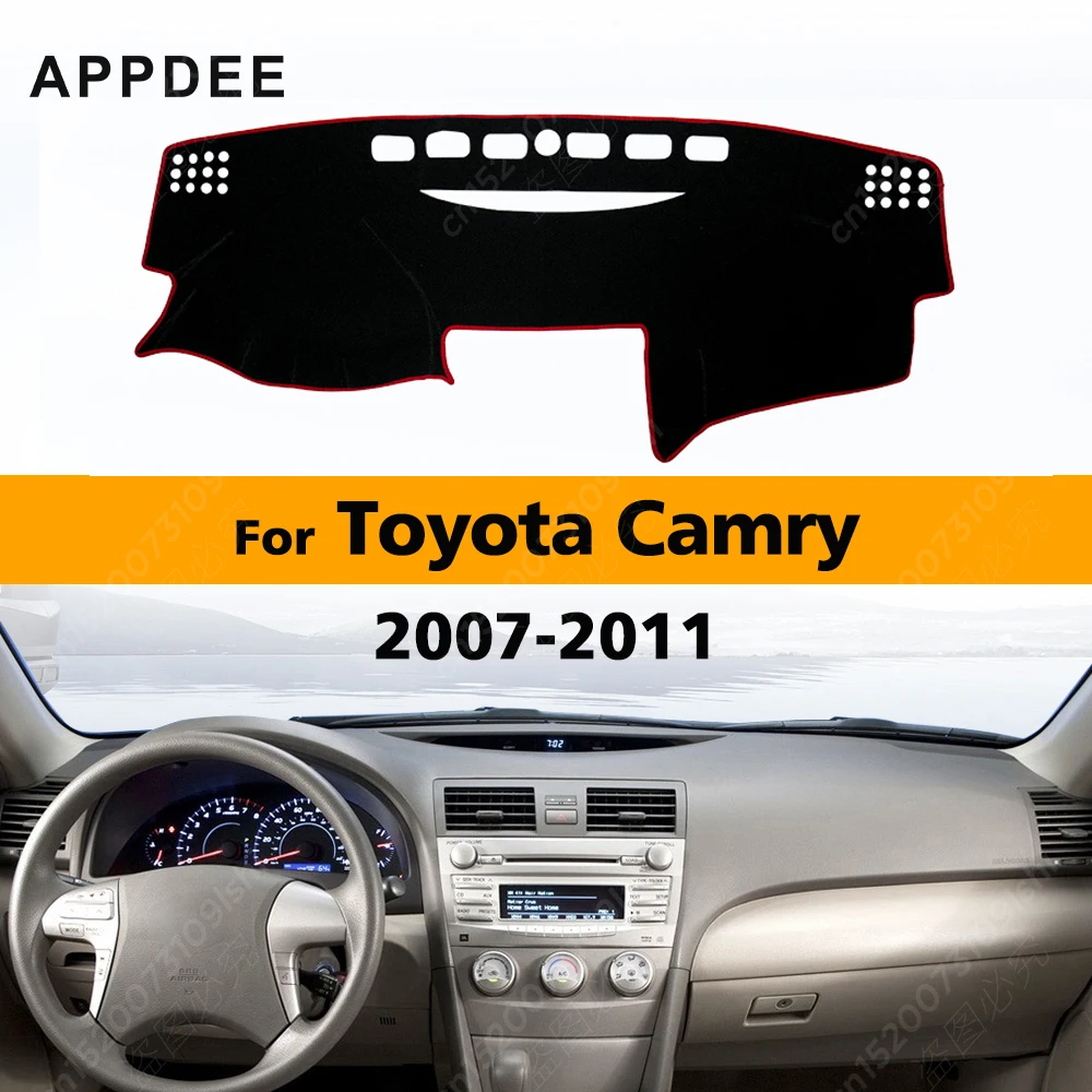 Pokrywa deski rozdzielczej do samochodu Toyota Camry 2007 2008 2009 2010 pokrowiec na 2011 Pad dywanik mata na deskę rozdzielczą parasol przeciwsłoneczny akcesoria samochodowe anty-uv
