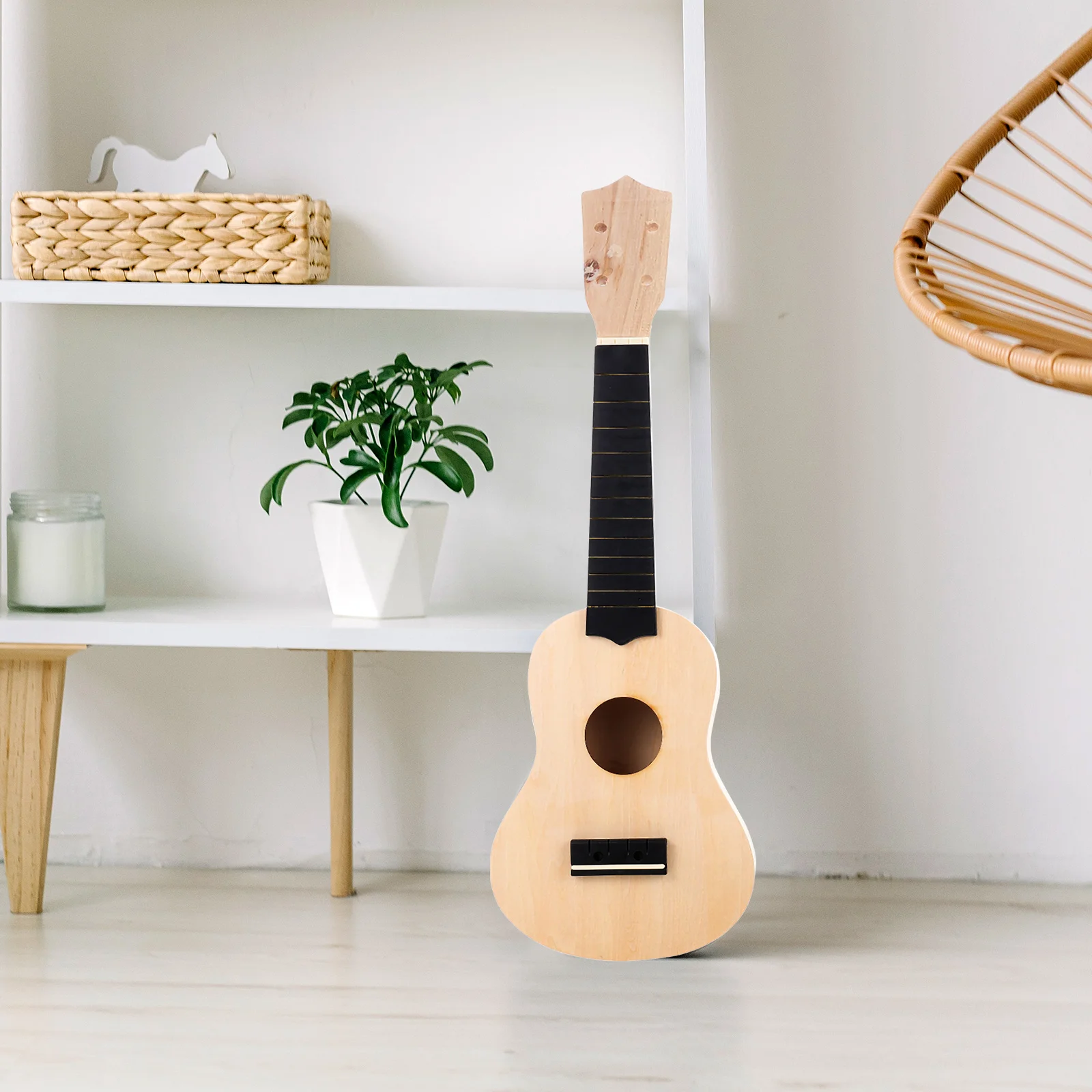 

Ukulele Kit H made Ukulele Kit made DIY Small Guitar Assembly Crafts Durable Wood Material Music Training Concert School Kids