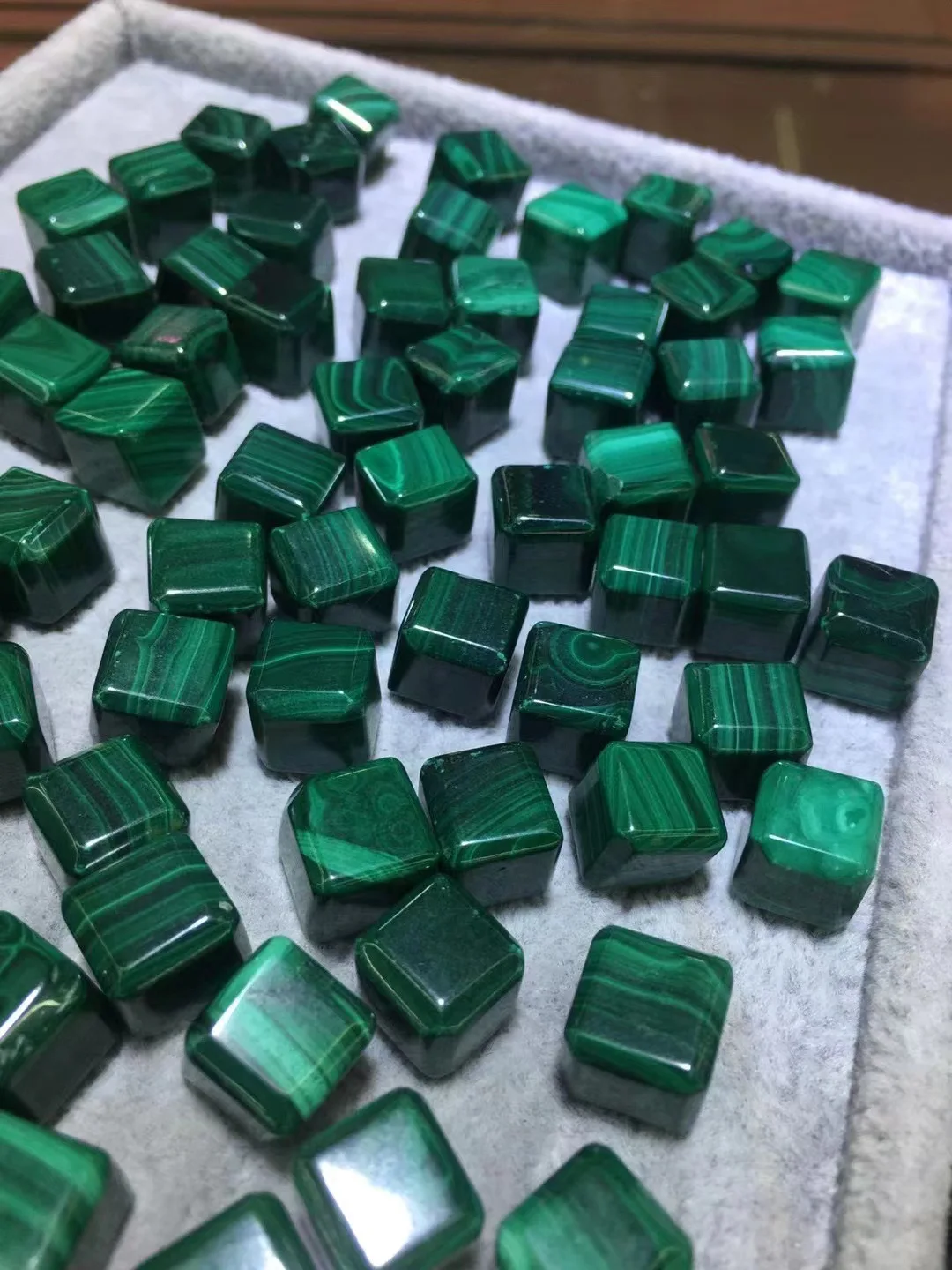 Wholesale 10pcs/lot Genuine Malachite 10mm Cubes Beads Semi-Precious Gemstone Jewlery Loose Stone Natural