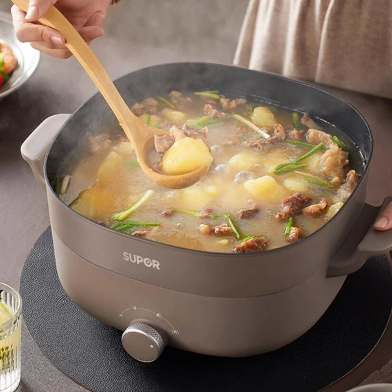 SUPOR 220V Electric Fondue Double Flavour Pot 6L Multi-purpose Pot Household Multi Electric Hot Pot Electric Cooker