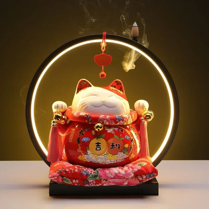 Lucky Cat Large Decoration Creative Home Decoration Ceramic Piggy Bank New Store Opening Gifts