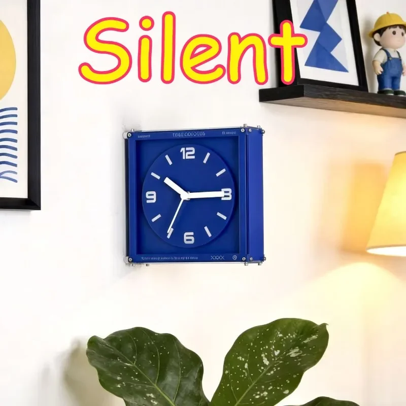 Double-sided Silent Wall Clocks No Drilling Required Low Power Wall Clocks Retro French Style Minimalist Elegance Home Decor
