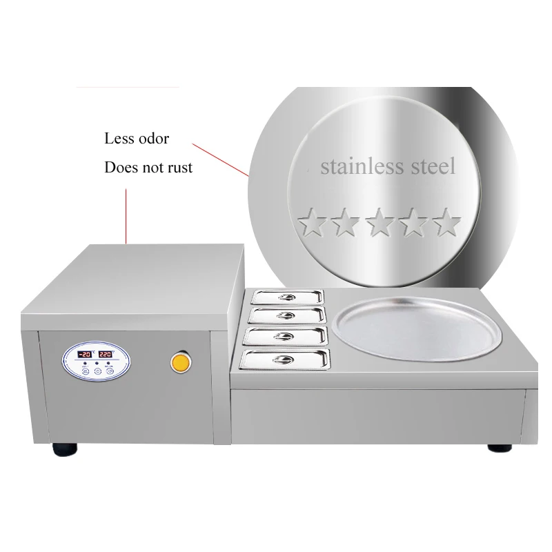 ماكينة تصنيع لفات الآيس كريم الزبادي المقلي عالية الفعالية