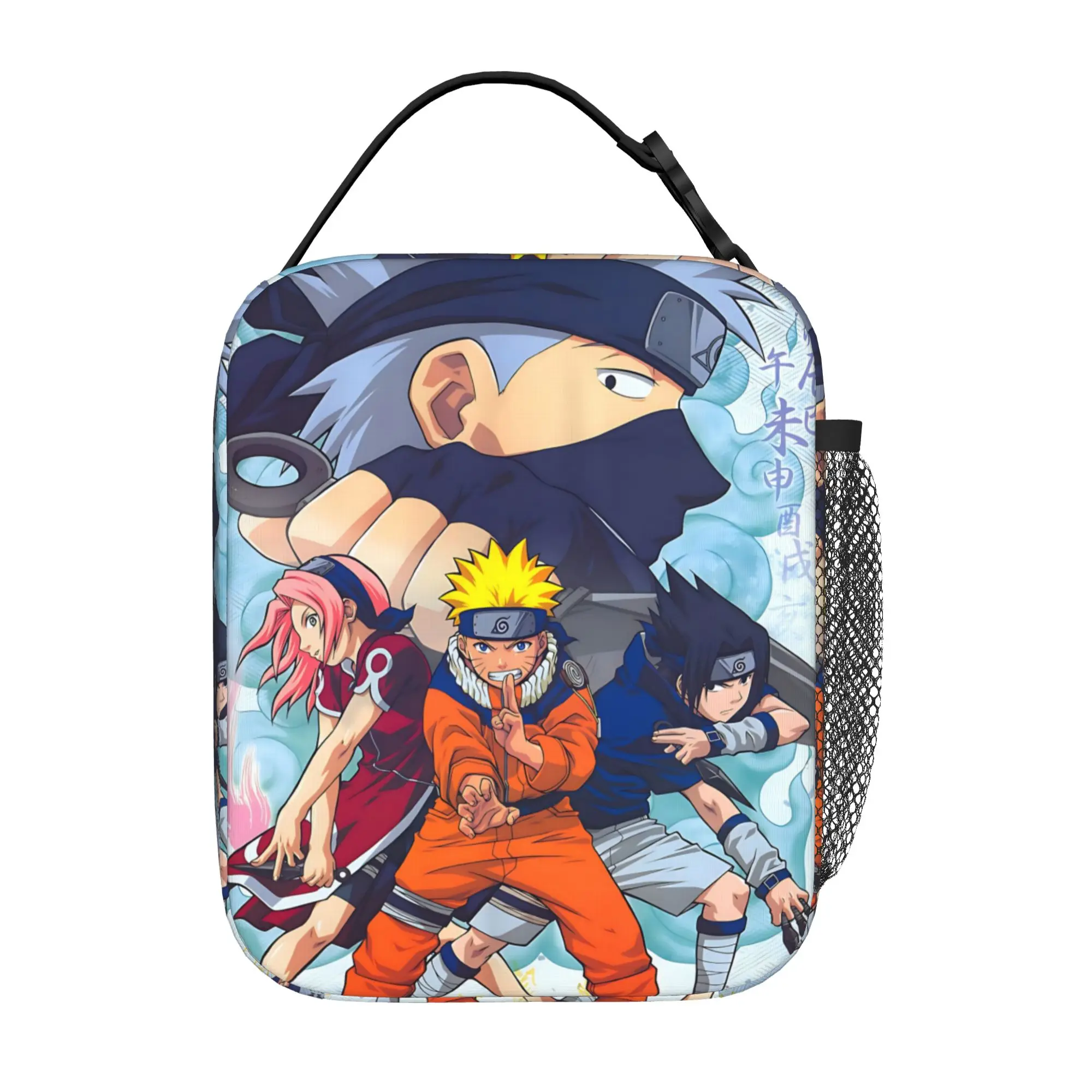 Naruto anime comic Insulated Lunch Bag Meal Pack Rice Bag  bolsa Student Bento Lunch Handbag Insulation