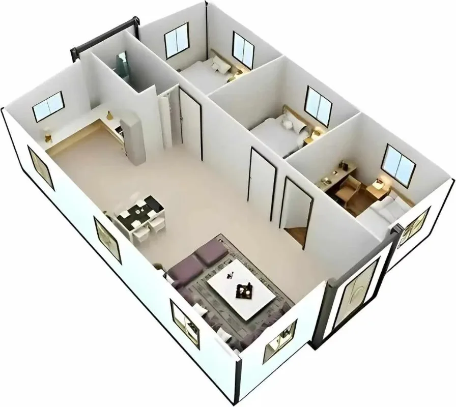 Cold Resistant Foldable Modular House Thick Thermal Insulation Panel Freeze Sealing Structure Constant Temperature Prefab Cabin
