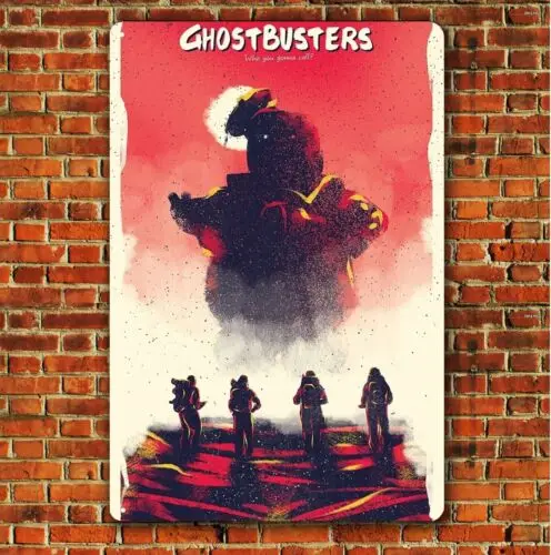 Ghostbusters Retro Horror Movie Metal Poster Tin Sign (Size 20x30cm, 8