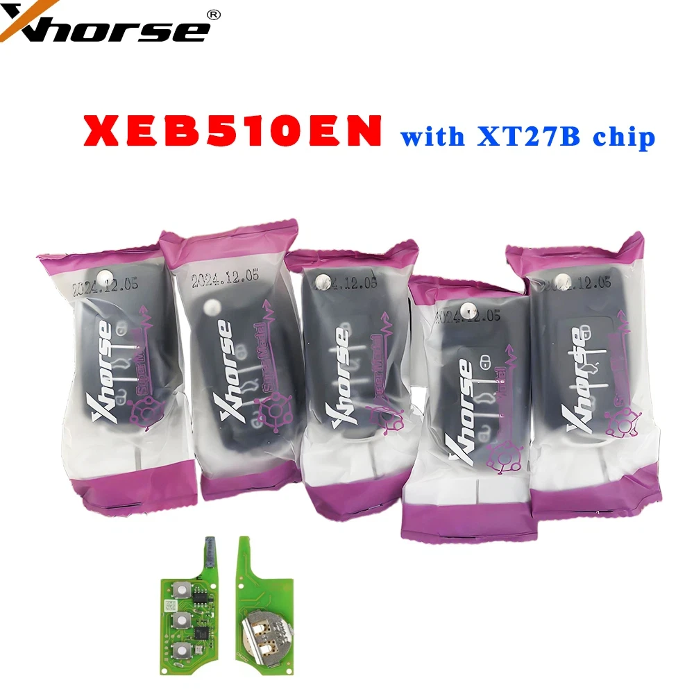 

5 шт./лот Xhorse VVDI B5 Super Remote XEB510EN с чипом XT27B работает для VVDI2/VVDI MINI Key Tool/VVDI Key Tool Max