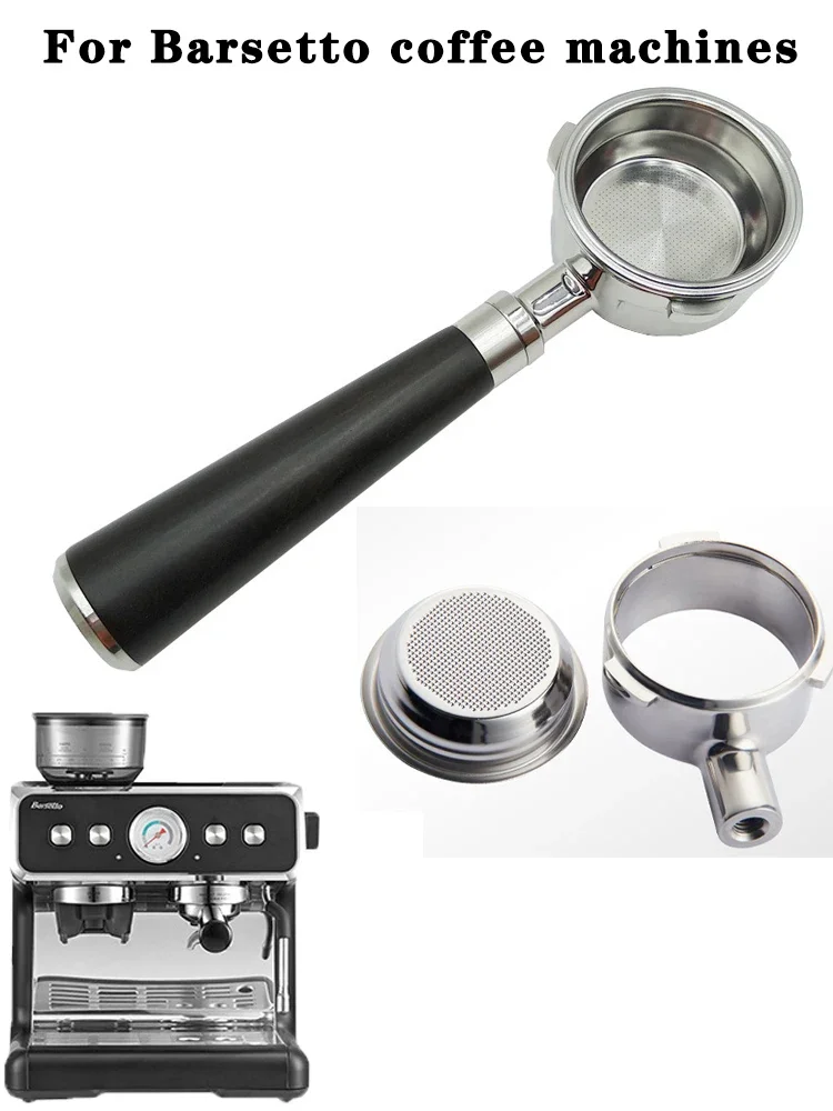 58 MM 3 Ohren Bodenloser Siebträger für Barsetto/Oster Kaffeemaschine Edelstahl Espresso Griff Filter Barista Werkzeug – Detail 3