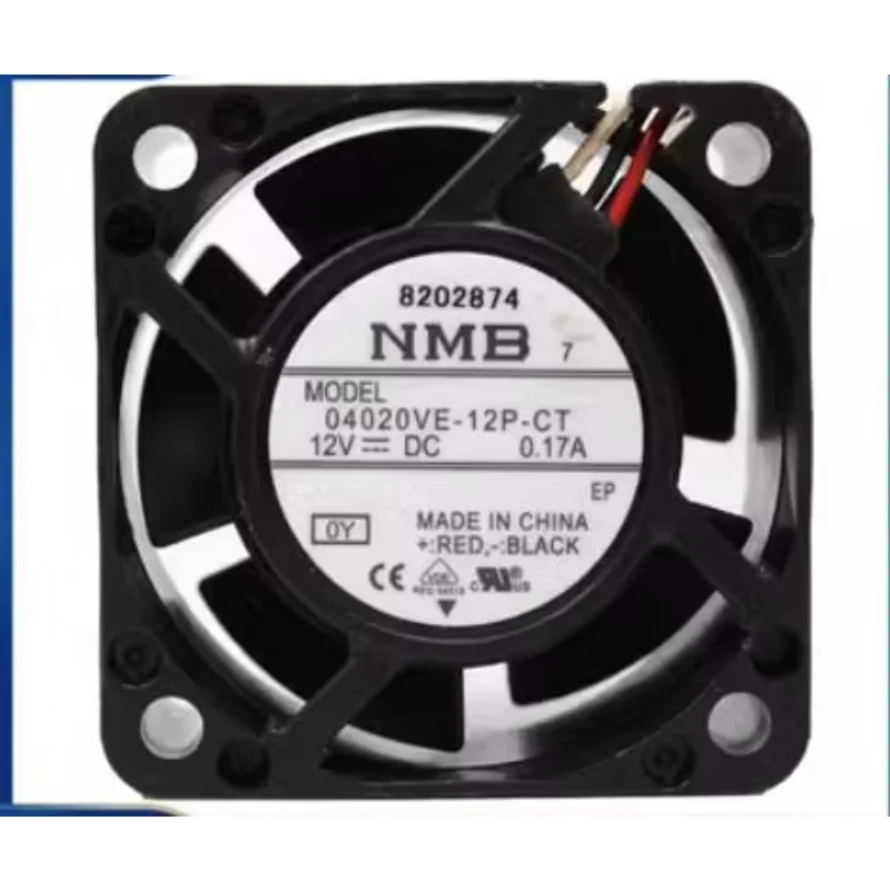 

NMB 04020VA-12P-CT DC 12V 0.17A 40x40x20mm 3-Wire Server Cooling Fan