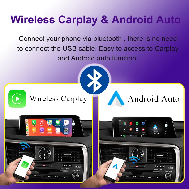 AUTOTOP Wireless CarPlay Android Auto für Lexus NX RX IS ES GS RC CT LS LX LC UX GX 2014-2019 – Detail 2