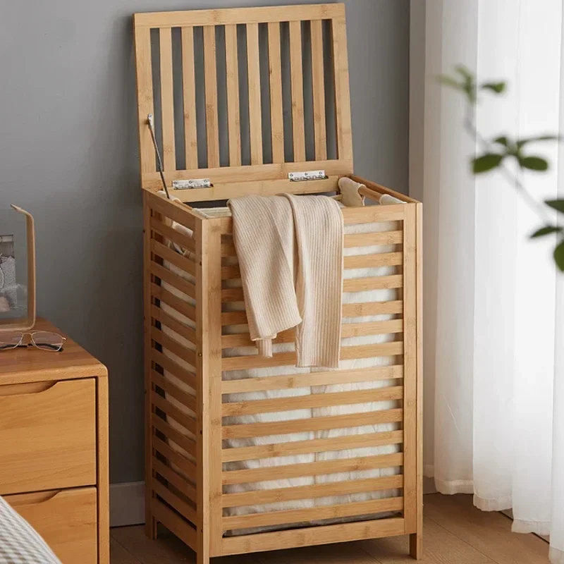 

Ins Dirty Clothes Storage Basket Jap Toy Storager Minimalist Bedroom Posing For Items Rack With Lid Fashion Bamboo Container Hot