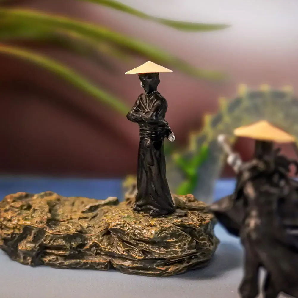 3 قطعة النمط القديم البلاستيكية فارس Errant مصغرة ل زن حديقة بونساي خزان الأسماك الديوراما طاولة الرمل تررم ديكور الصينية #5