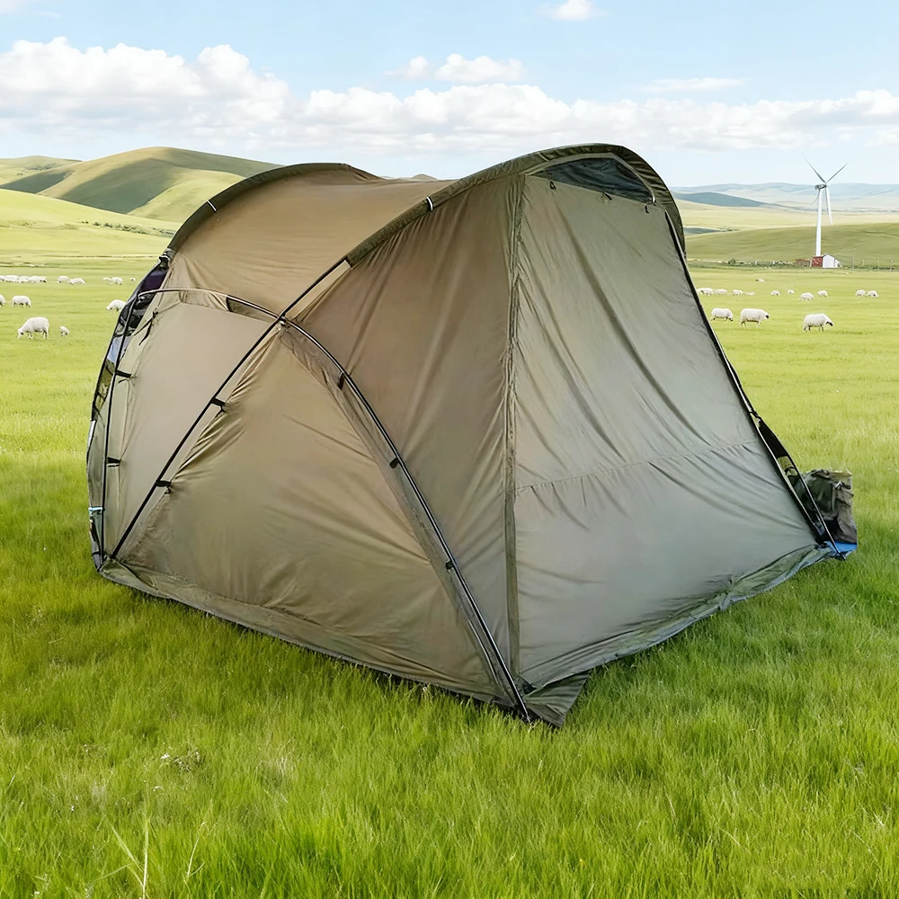 

STLF Ultra-Light Large Space Four-Season Straight Bracing Type Camping Premium Nylon Outdoor Aluminum Pole for 3-4 Person Comfor