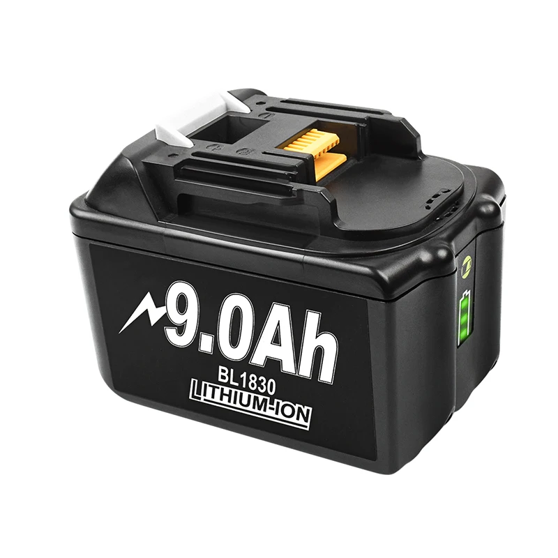 Con il Caricatore BL1860 Ricaricabile Batteries18V 9000mAh Agli Ioni di Litio per Makita 18v Batteria 6Ah BL1840 BL1850 BL1830 BL1860B LXT400