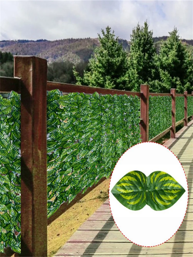 Artificial Leaf Privacy Fence Roll Wall Landscaping Fence Privacy Fence Screen Outdoor Garden Backyard Balcony Fence Privacy image 2