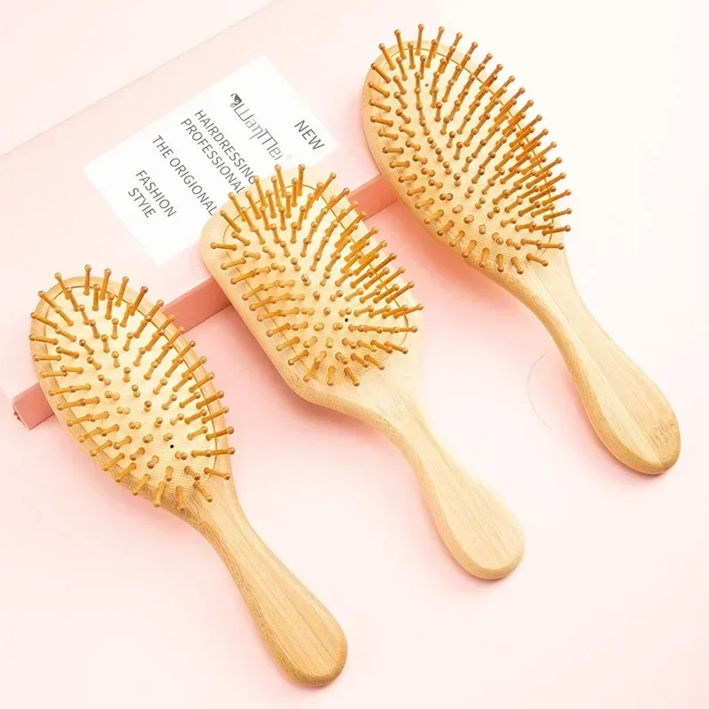 

Cross Border Bamboo Large Board Hair Care Air Bag Comb Household Hair Styling Massage Comb Smooth Hair Comb Large Board Head Woo