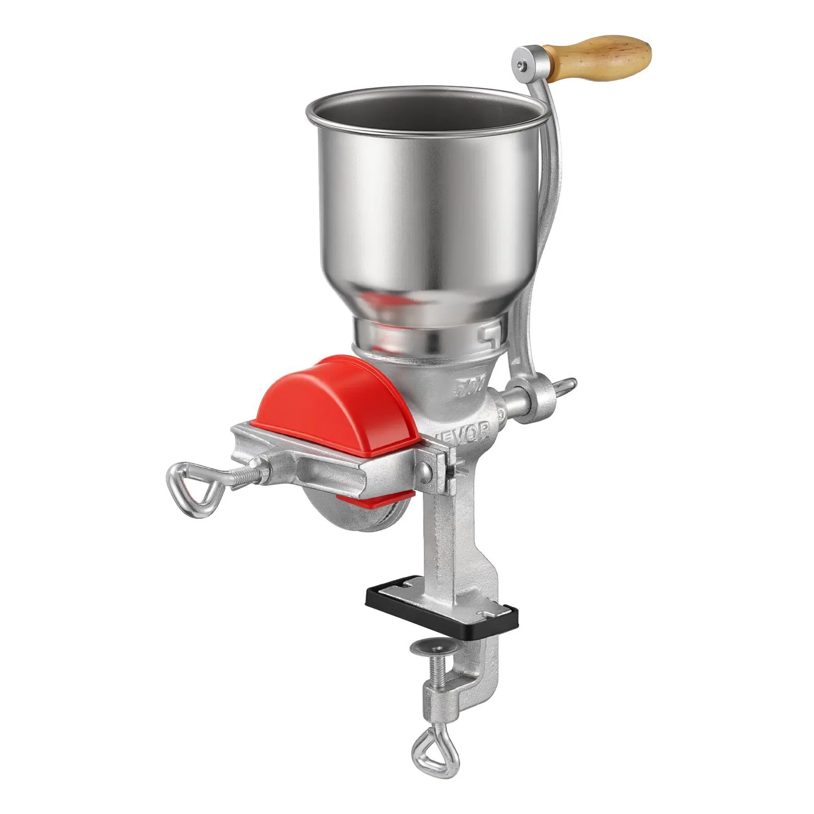 

Ручная мельница для зерна с высоким бункером, ручная мельница для кукурузы, прочная чугунная мельница для помола пшеницы со стабильным креплением к столу