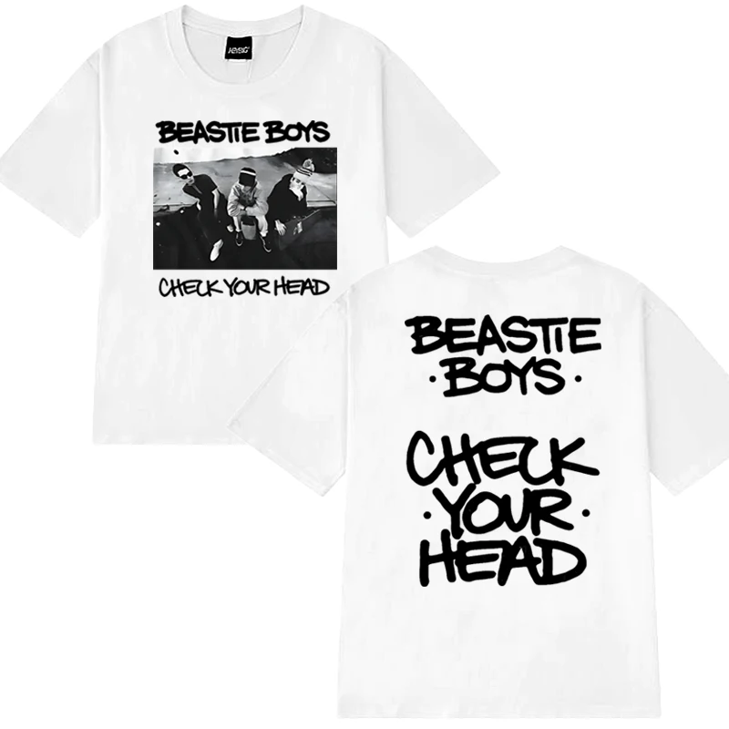 Hip Hop Groups Beastie Boys Check Your Head Album print T shirt Unisex vintage Summer short sleeve T-shirts Men Women Cotton Top