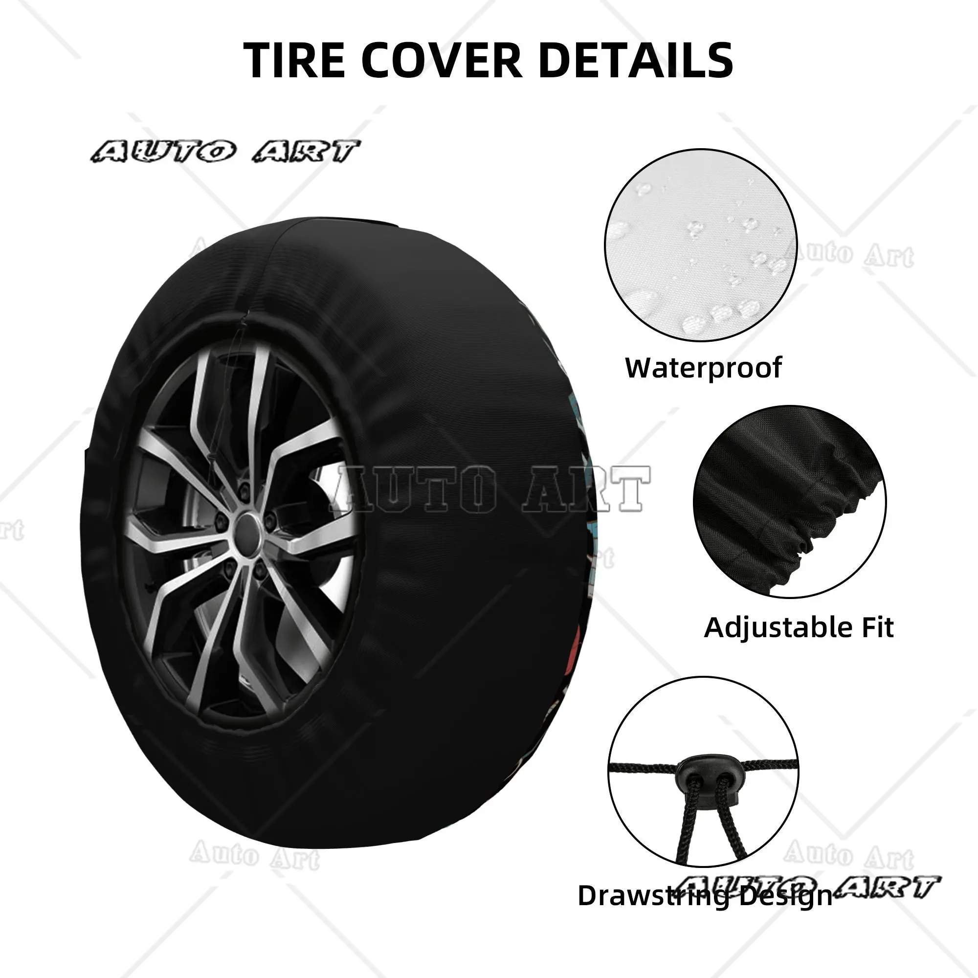 Cartoon Doctor Nurse Enfermera En Apuros Tire Cover for Dust-Proof Car Wheel Covers 14