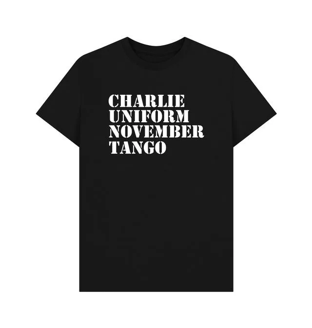 

Black Charlie November Tango Casual Tee