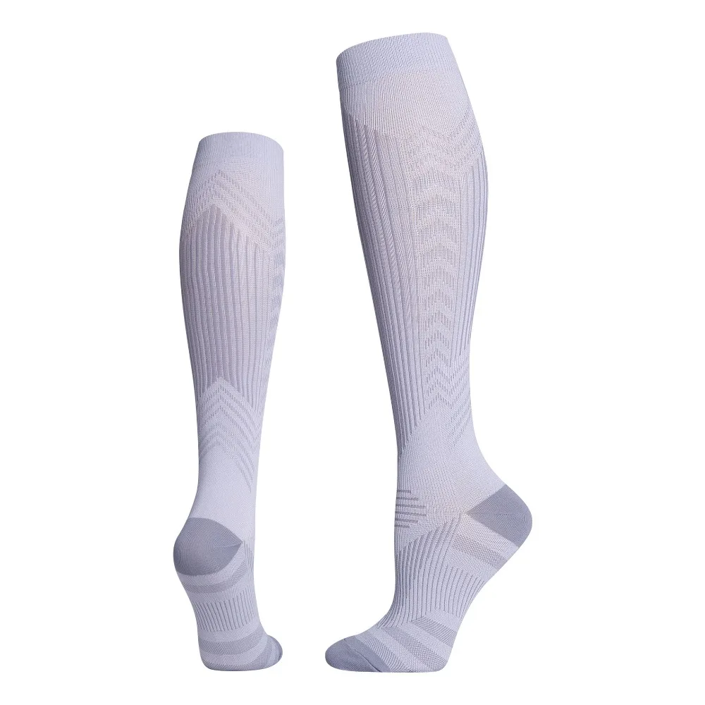 

1Pair Breathable Sports Compression Socks Knee High High Elasticity Fitness Long Leg Socks Perspiration Comfortable