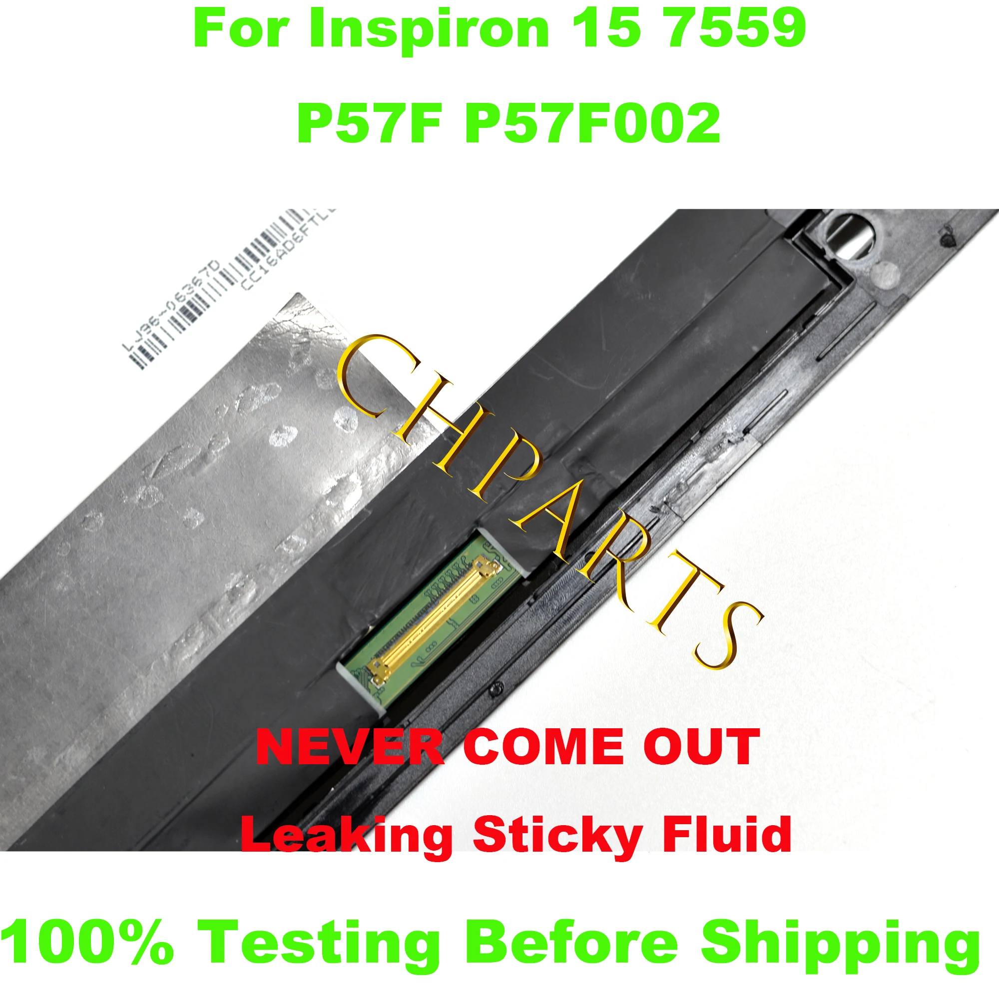 15.6" 4K UHD 3840*2160 LCD Touch Screen Digitizer Panel Replacement Assembly For Dell Inspiron 15 7557 7559 P57F P57F002