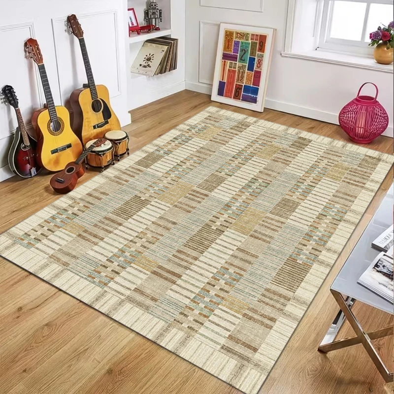 Modern Minimalist Geometric Checkered Area Rug Large Carpet for Living Room Bedroom Hallway Entryway Kitchen Comfort Floor Mat
