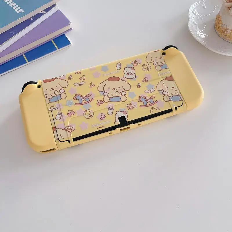 Sanrio Japanese Pudding Dog Cartoon Nintendo Game Case Switch Tpu Painted NS Protective Case Oled Soft Shell