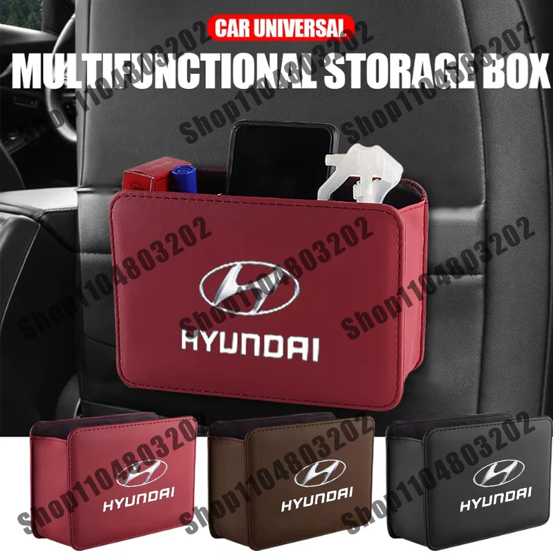 

Car Trash Can Clamshell Bin Hanging Pressing Garbage Case Interior Accessories For Hyundai I30 Tucson Getz Veloster Kona Elantra