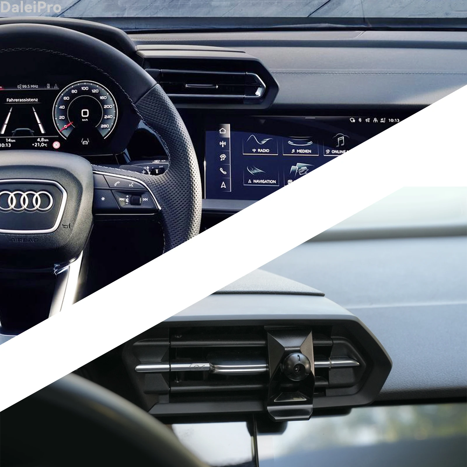 LHD RHD für Audi A3 S3 RS3 2021 2022 2023 2024 2025 2026 Auto-Handyhalterung, Fahrzeugspezifische Armaturenbrett-Handyhalterung, Austauschbar – Detail 5
