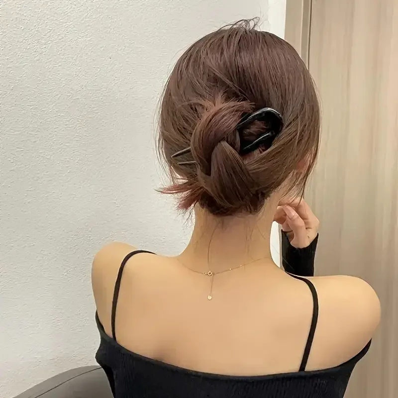 8 قطع-مجموعة-الحد الأدنى-u-shapod-barrette-vintage-hair-barrette-stick-الطراز الفرنسي-الشعر المتموج-الجانب-مشط-إكسسوارات الشعر-هدية