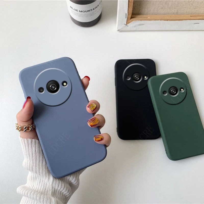 

For Redmi A3 Case Cover Xiaomi Redmi A3 Capas Bunper Liquid Silicone Phone Back Original Shockproof Soft TPU Funda Redmi A3 A 3