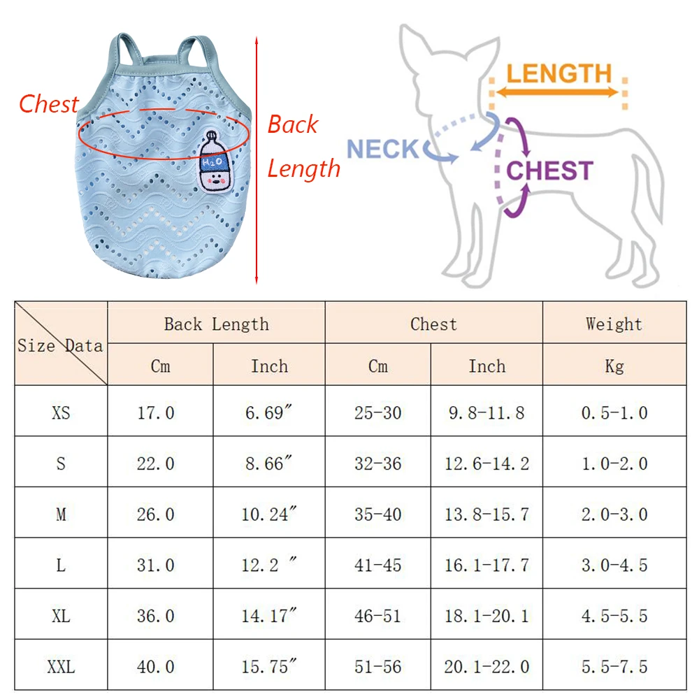 Hollow Out Vest for Small Dogs Cats Summer Puppy Clothes  Fashion Breathable Pet Camisole Vest ropa de perros mascotas