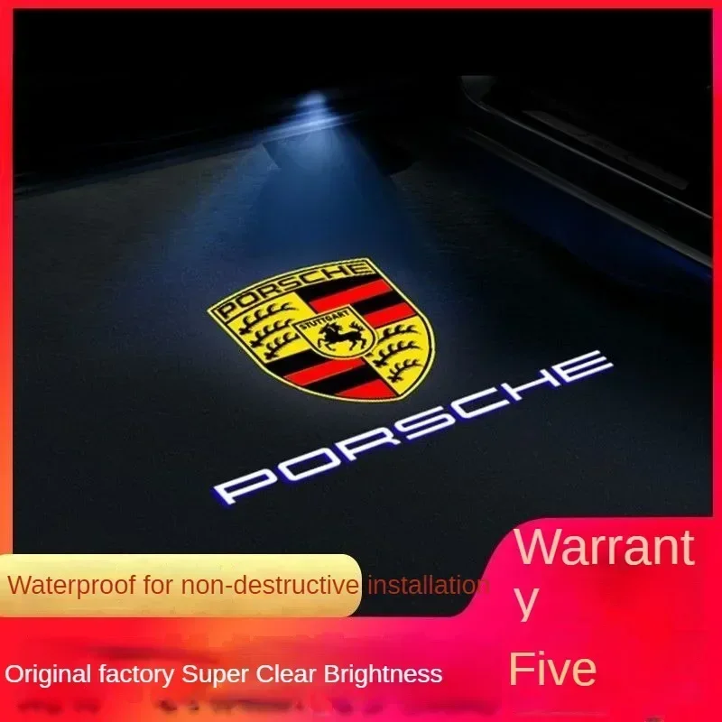 for Porsche original high-definition welcome lights Cayenne Macan Panamera 718 911 Boxster Cayman door projection ambient lights