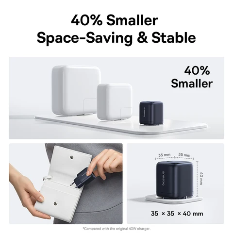 Зарядное устройство Baseus 45W GaN для iPhone 17 16 15 Pro Max, Samsung Galaxy, быстрое зарядное устройство для телефона, портативное зарядное устройство USB-C, зарядное устройство PD