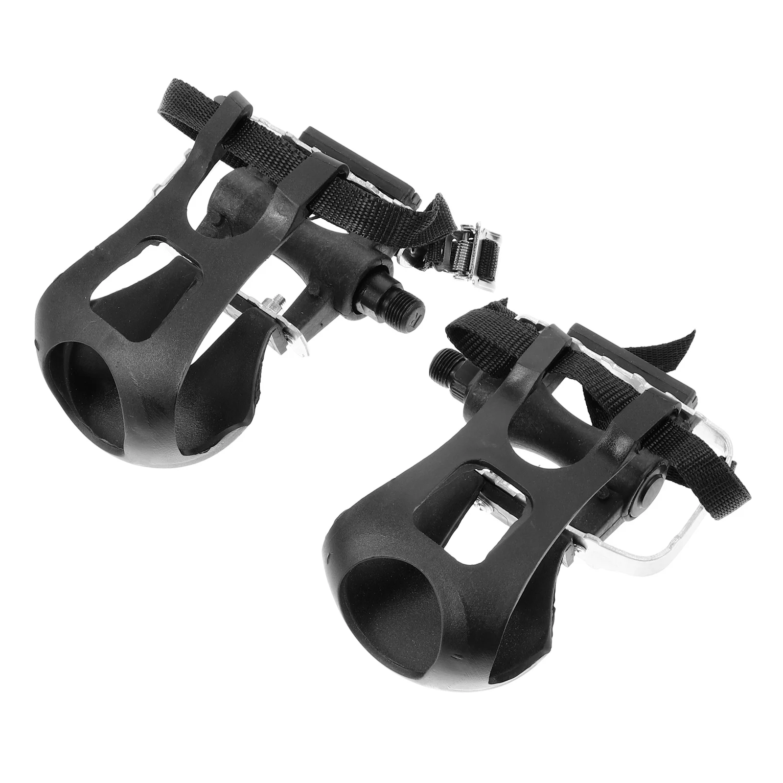 

1 Pair Bicycle Pedals With Toe Clips Straps For Mountain Road Bikes Quick Install Anti-Slip Replacement Cycling Pedals For