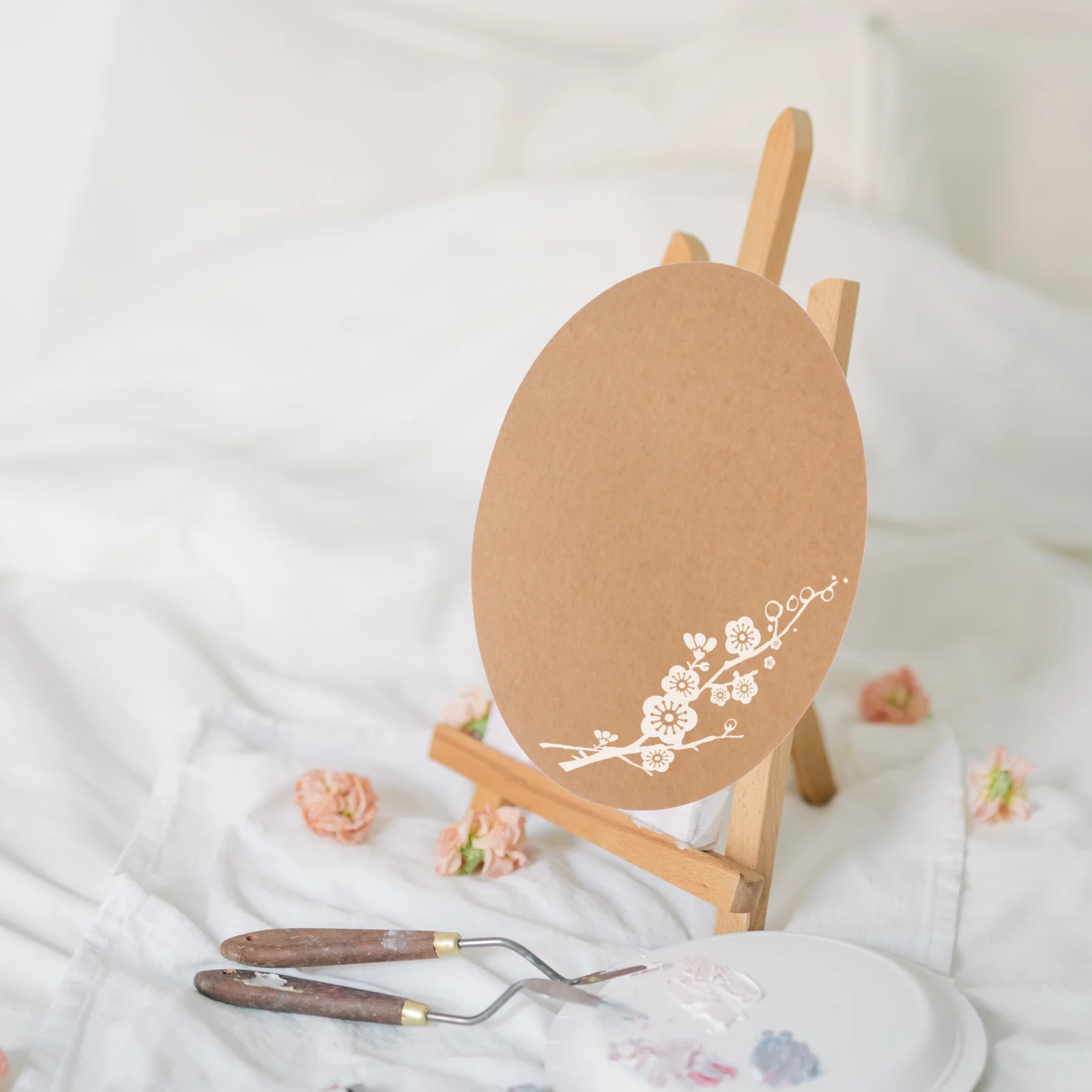 20Pcs Round Painting Cardstock Thick Paper DIY Calligraphy Drawing Decorations for Art Projects Wedding Birthday Christmas