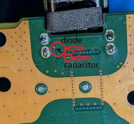 Dla PlayStation 5 PS5 Tylny port HDMI Złącze Dolna płyta główna SMD 71 Dioda Mała część Kondensator